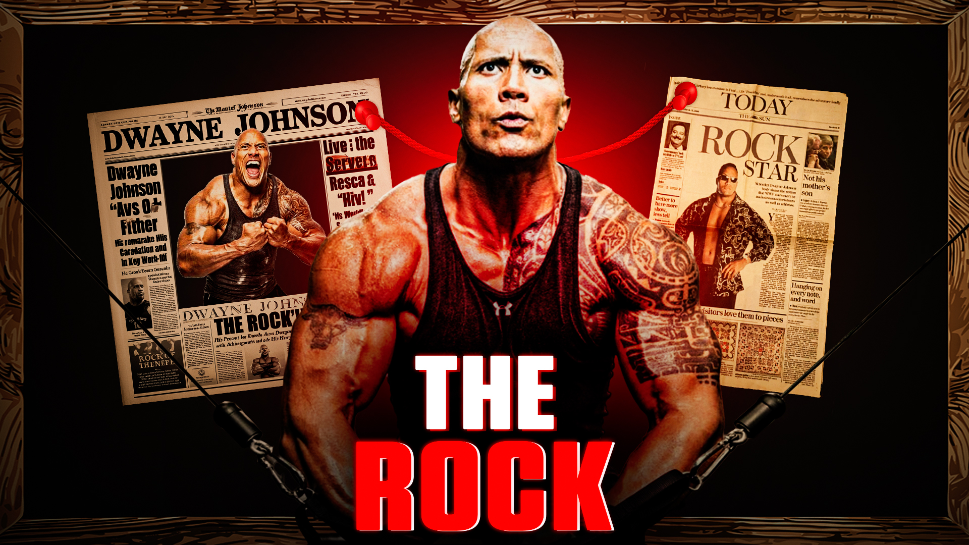 The Rock themed YouTube thumbnail